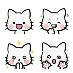 It moves.Simple!White Cat Emoji