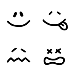 Simple face emoji used in daily life