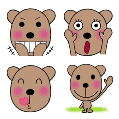 easy to use move emoji(bear)