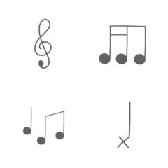 อิโมจิไลน์ Emoji for musicians 2(black)