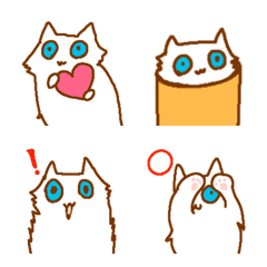 Ragdoll dengan emoji kucing