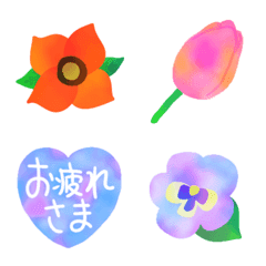 Flower,heart greeting message