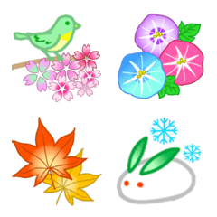 Japanese style seasonal emoji