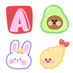 ABC Alphabet cute pastel emoji