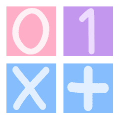 Number and symbol pastel color