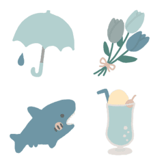 Rain color emoji.