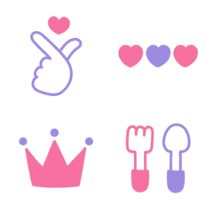 Simple cute emoji pink purple