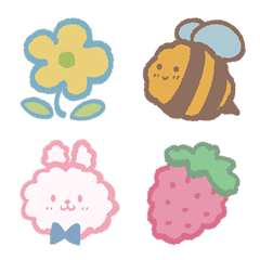 cute label (animals and plants)