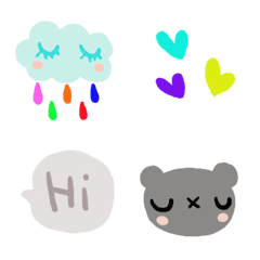 อิโมจิไลน์ (Various emoji 322adult cute simple)