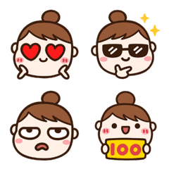 Baotou 소녀 표정 스티커 (1)