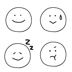 monochrome smile emoji