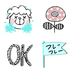 kawaii sheep&pink!!!!Emoji&Moving