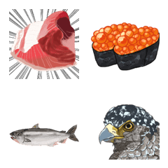 ちょっとリアルなダジャレ魚と鳥の絵文字