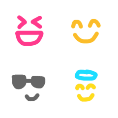 Colorful simple emoticons
