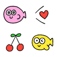 Colorful fish emoji