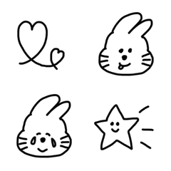 Rabbit emoji background transparent