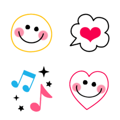 colorful pop smiley face – LINE Emoji | LINE STORE