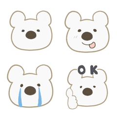 Simple white bear face