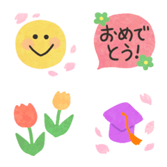 春❤️にこちゃん❤️お花の吹き出し❤️