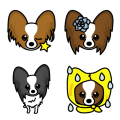 Various Papillon dog Emoji