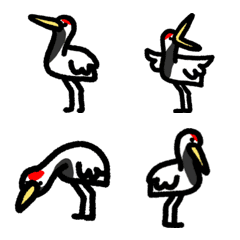 Cute crane emoji