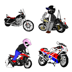 Bike lovers large set Emoji