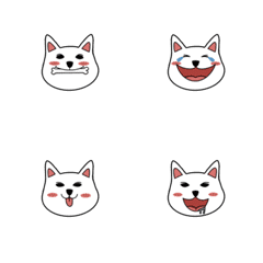 Cute fluffy white dog Emoji