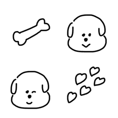 Dog emoji. Transparent background