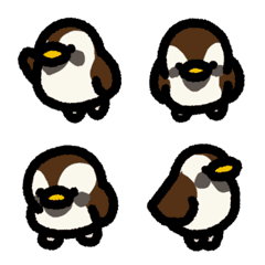 Very cute sparrow emoji