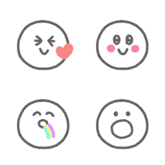 Cute face emoji that moves simply