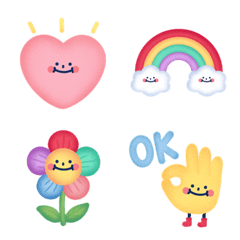 Colorful Kawaii Animated Emoji
