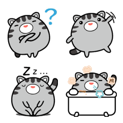 "Silver tabby" animation Emoji sticker