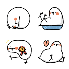 Emotional white little bird