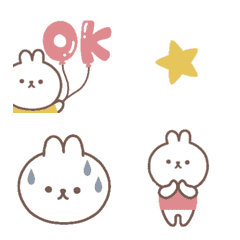 Cute rabbit moving emoji