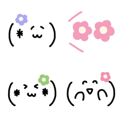 Emoticons and flowers