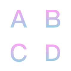 Rainbow English alphabet