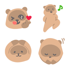 A raccoon dog emoji