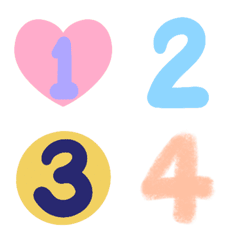 Number with heart