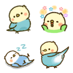 A parakeet Emoji with full of cuteness