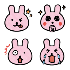 Cute Rabbit Emojis ver.1
