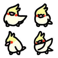 Really cute cockatiel emoji