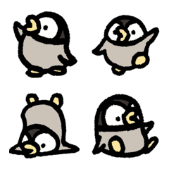 emoji de pinguim de criança fofa