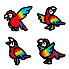 Very cute parrot emoji