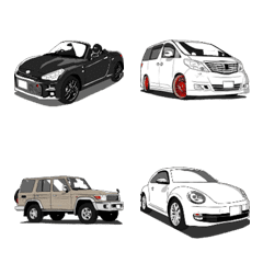 Car lovers large set Emoji