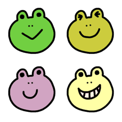 Colorful frog Kaeru emoji