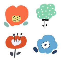 Scandinavian style/flower/colorful emoji