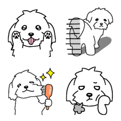 Dog Emoji Maltese
