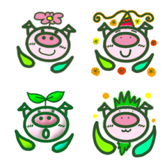 Moving Simple Emoji Butakusha(Ragweed)