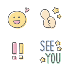 Simple cute emoji*2