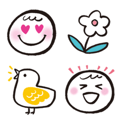 Simple round face Easy-to-use emoji